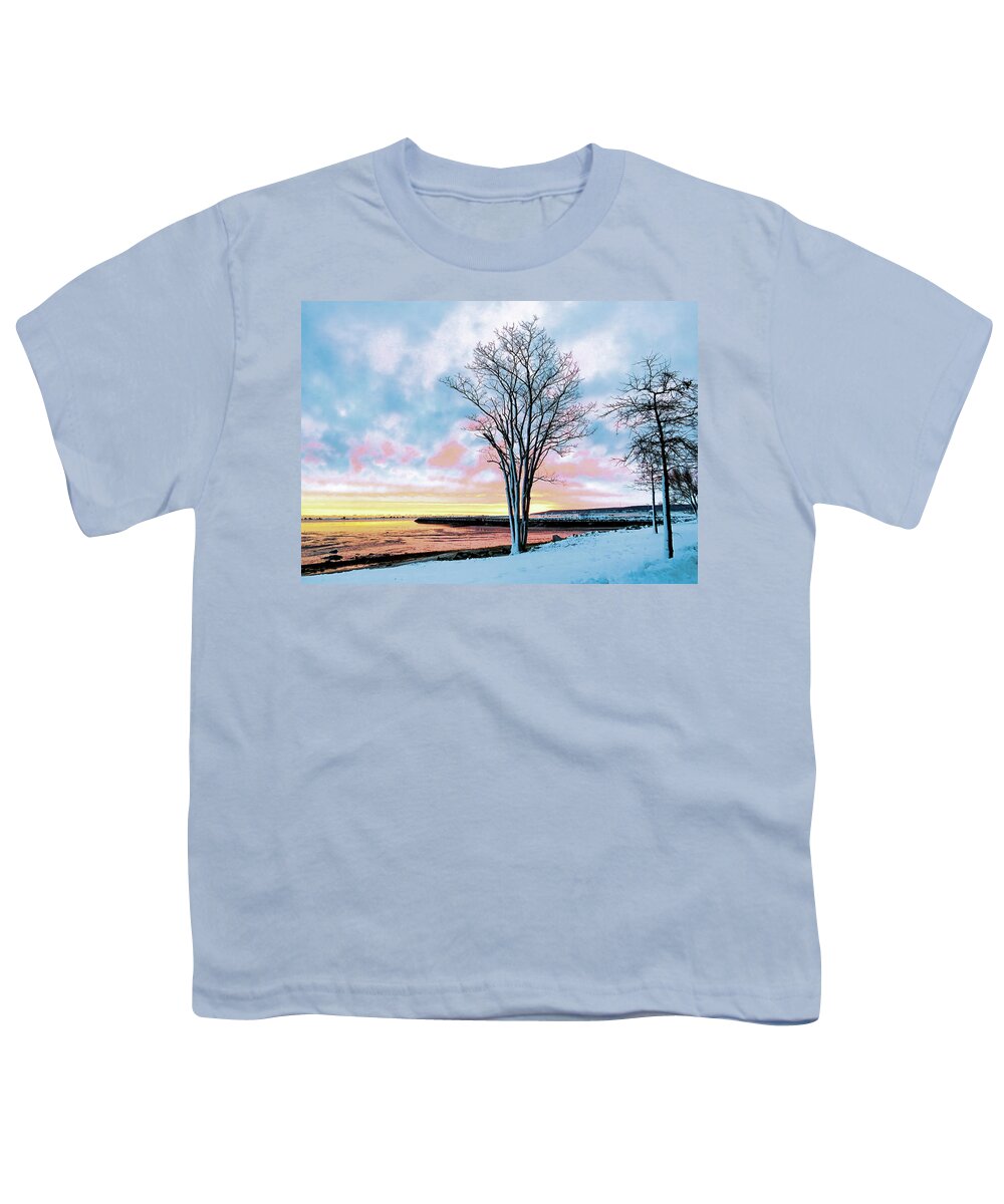 Winter Sunrise Youth T-Shirt featuring the photograph Winter Sunrise Beauty by Janice Drew