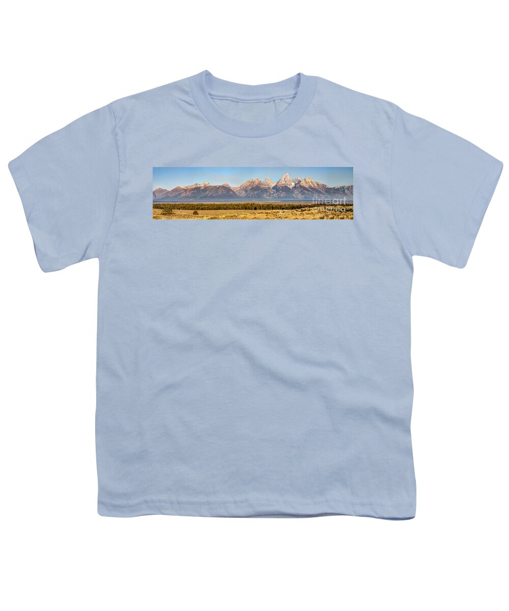 Cathedral Group Youth T-Shirt featuring the photograph Grand Teton Range #1 by Sue Karski