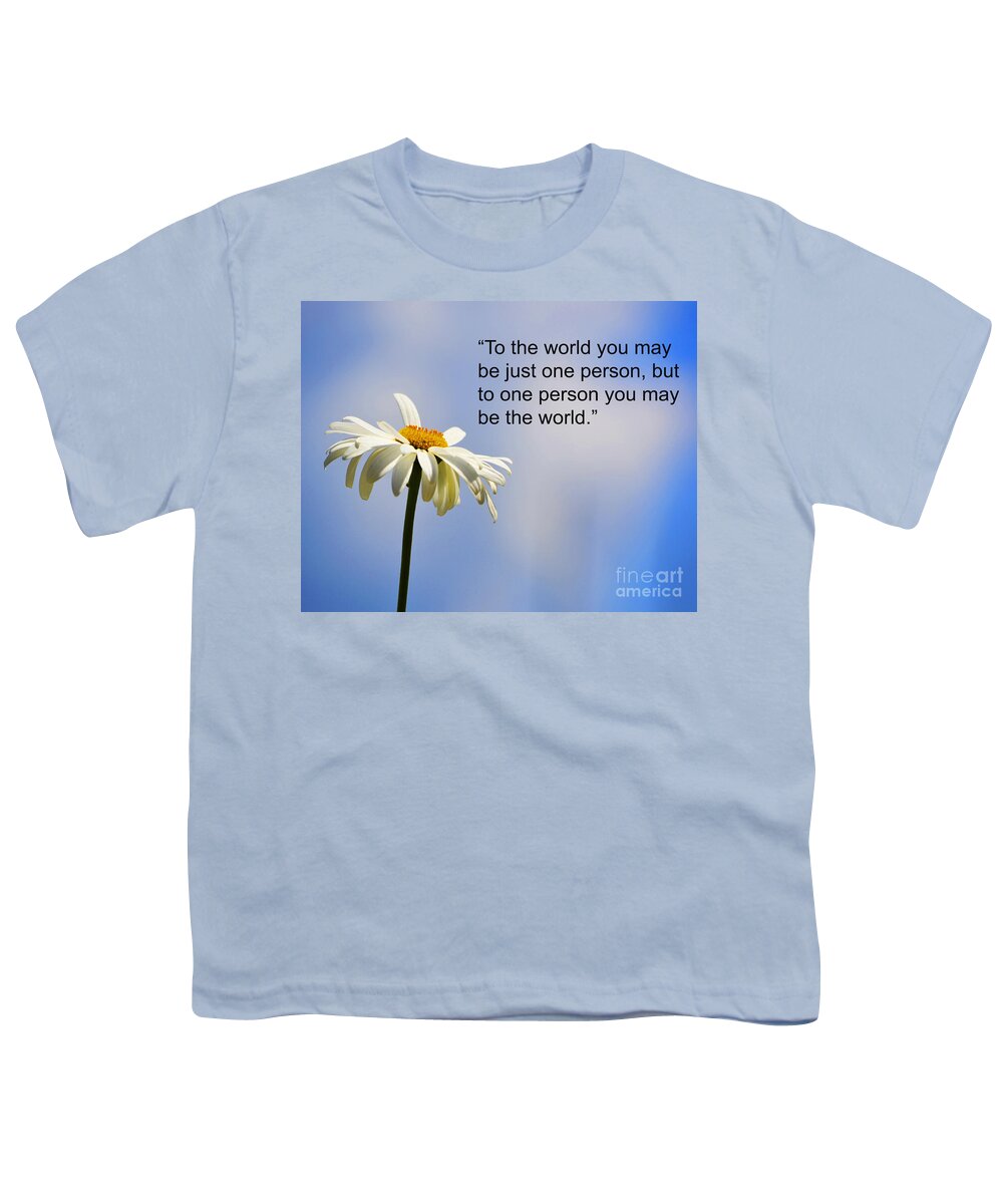 Daisy Youth T-Shirt featuring the photograph To the World #1 by Traci Cottingham