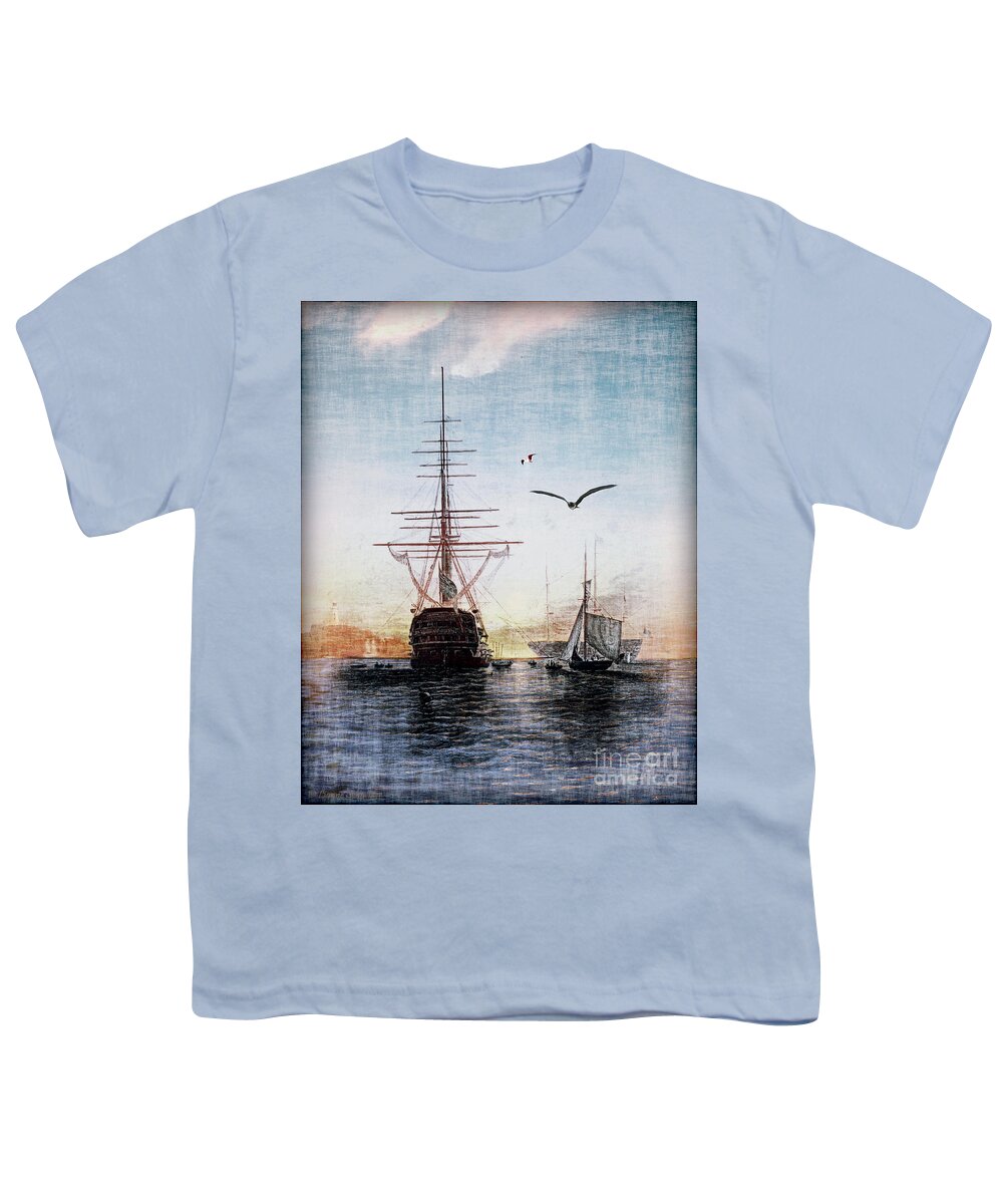 Seascapes Youth T-Shirt featuring the digital art Brave New World by Lianne Schneider