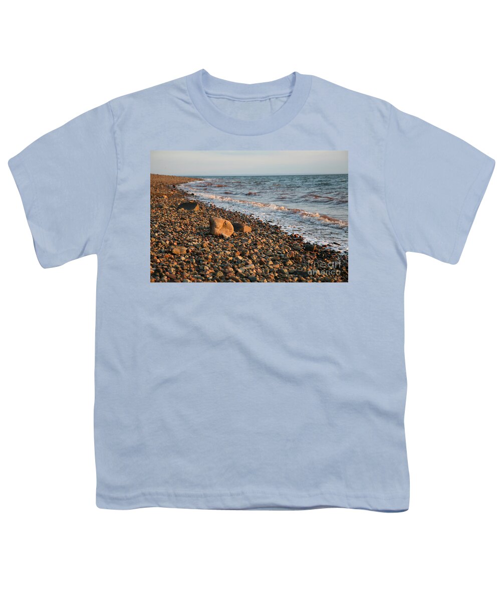 Atlantic Ocean Youth T-Shirt featuring the photograph High Tide On The Bay Of Fundy by Ted Kinsman