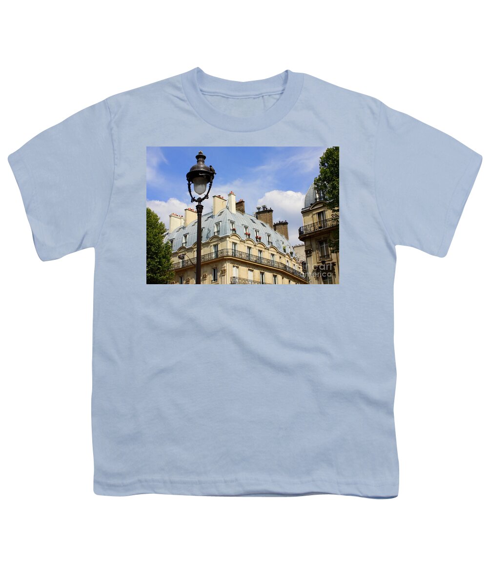 Paris Youth T-Shirt featuring the photograph Paris Blue by Carol Groenen