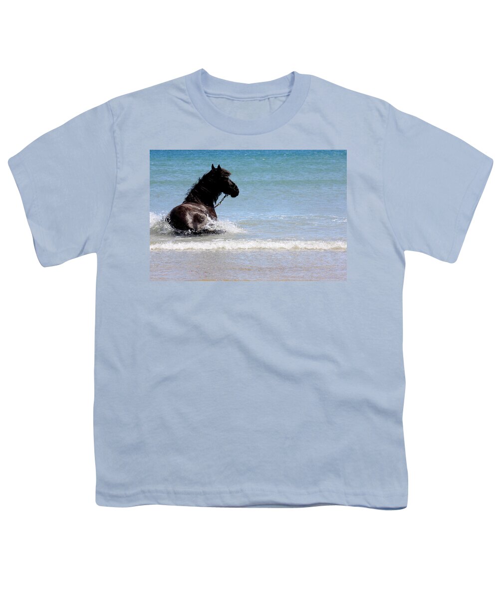 Friesian Horse Youth T-Shirt featuring the photograph Two Loves Of Mine by Kim Galluzzo