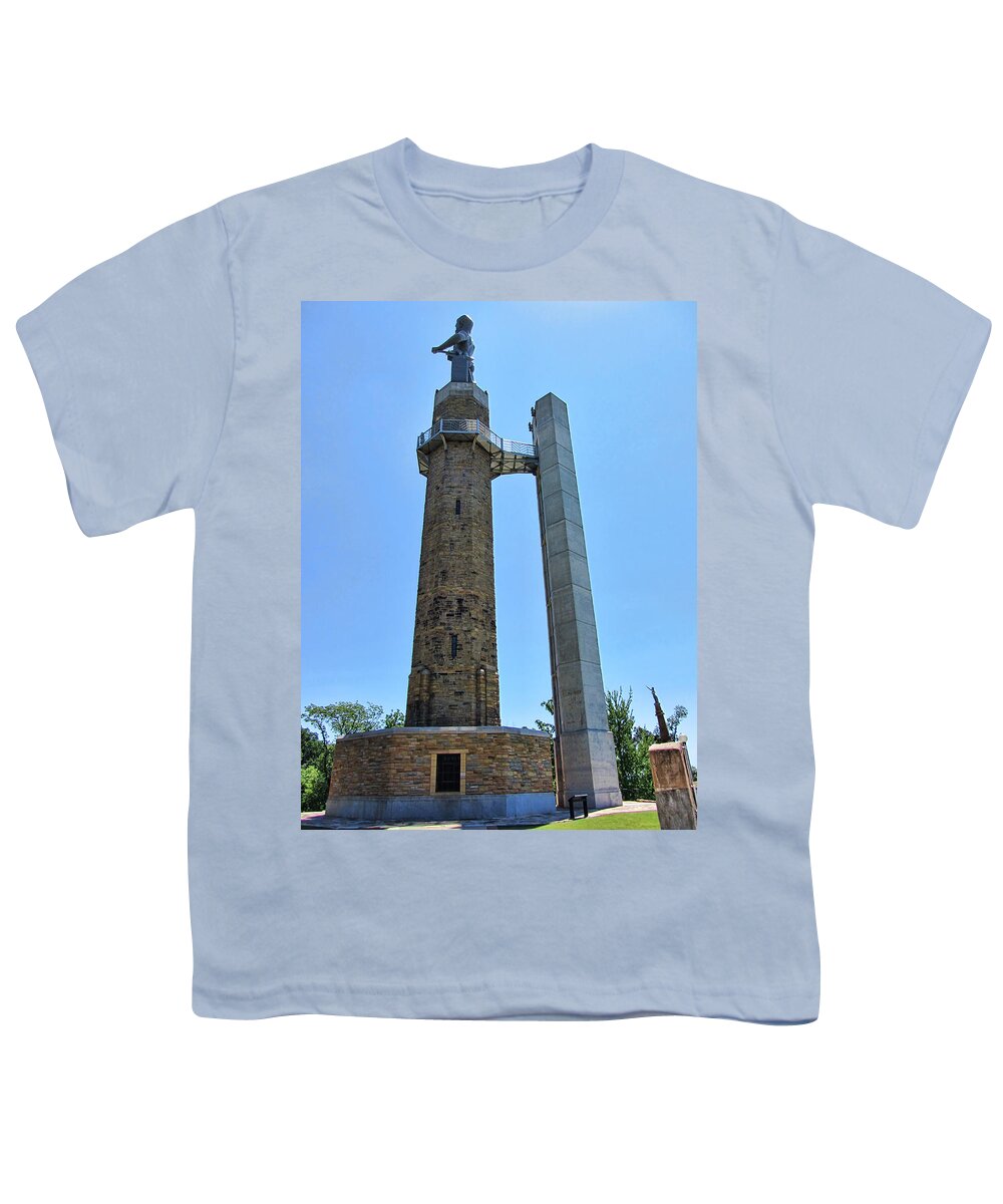 Vulcan Park Youth T-Shirt featuring the photograph Vulcan Park Statue Birmingham Alabama USA by Kathy Clark