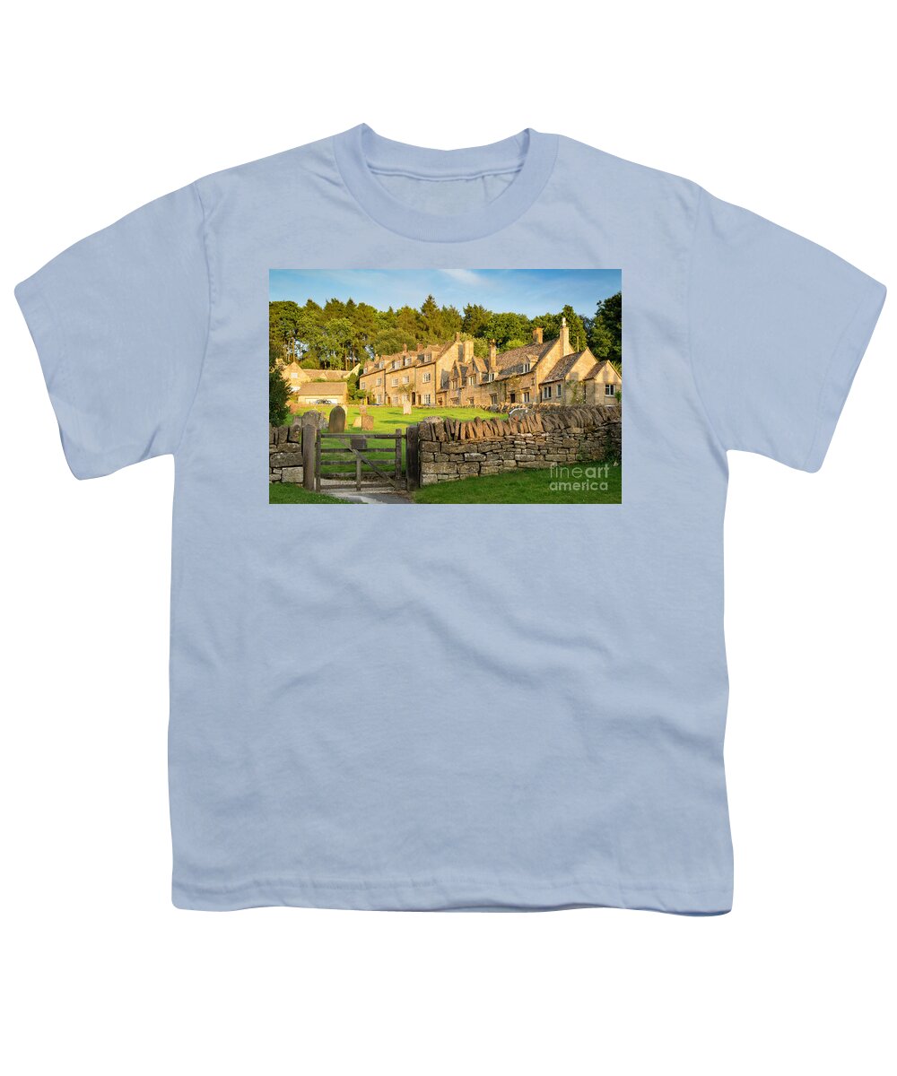 Snowshill Youth T-Shirt featuring the photograph Cotswolds Evening #1 by Brian Jannsen
