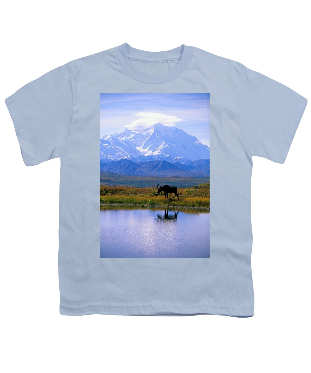 Animal Art Youth T-Shirt featuring the photograph Denali National Park #4 by John Hyde - Printscapes