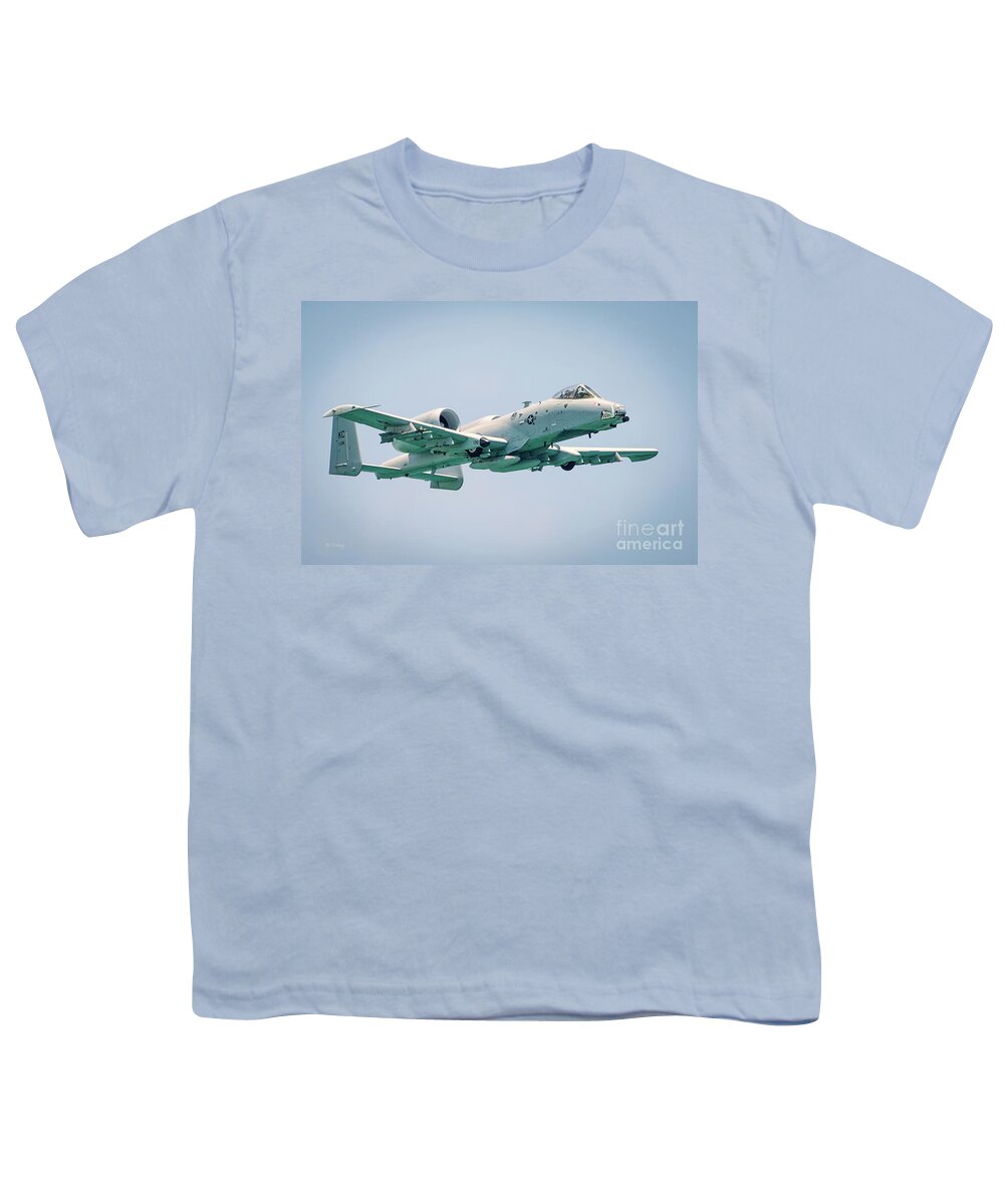 A-10 Warthog Youth T-Shirt featuring the photograph A-10 Thunderbolt II by Rene Triay FineArt Photos