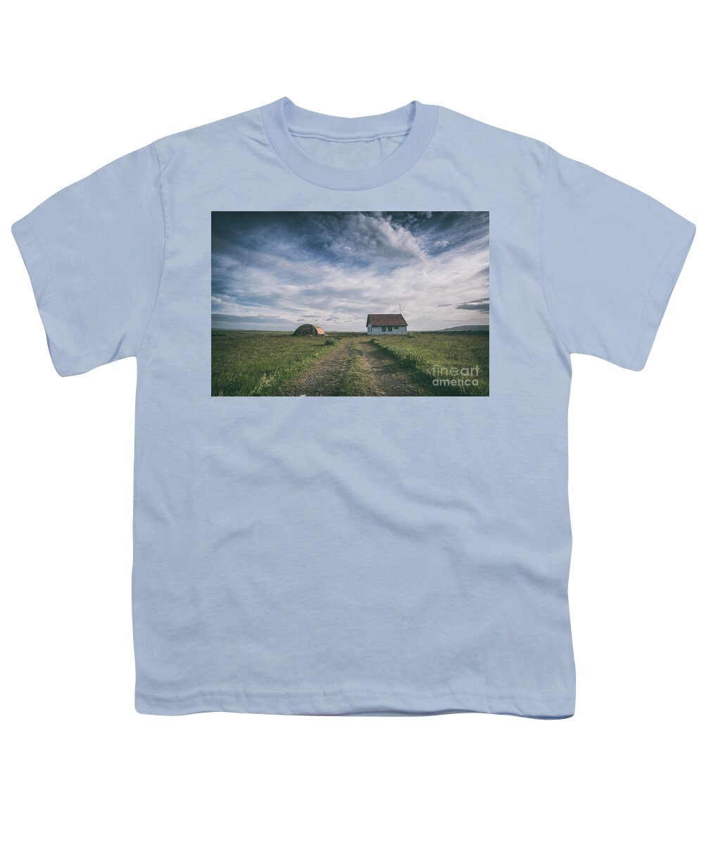 Dirt Road Youth T-Shirt featuring the photograph Abandoned Iceland by Michael Ver Sprill