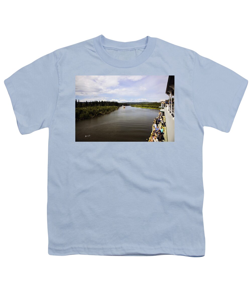Boat Youth T-Shirt featuring the photograph Alaska Shore Excursion by Madeline Ellis