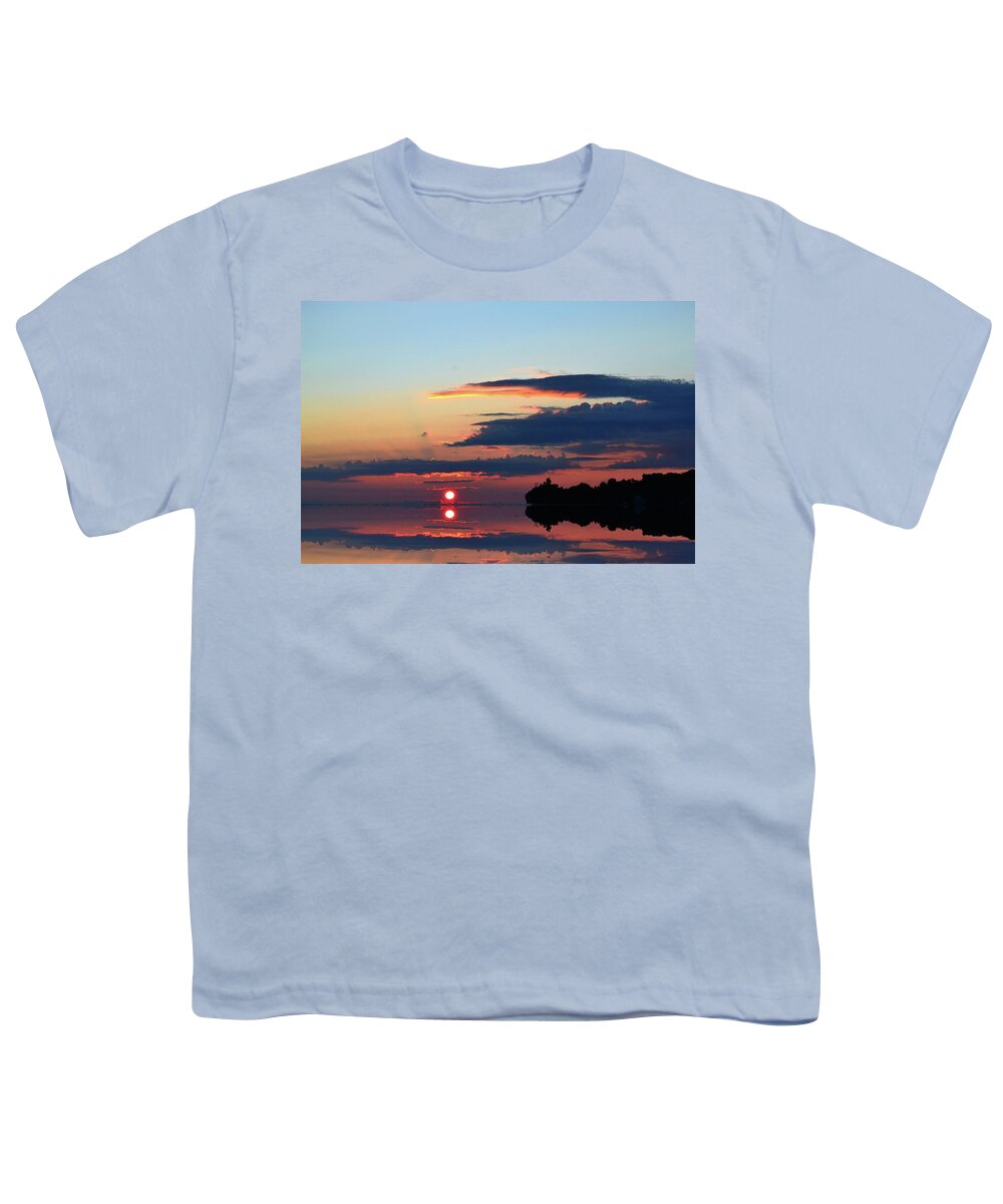 Abstract Youth T-Shirt featuring the digital art August 8-2017 Sunrise Two by Lyle Crump