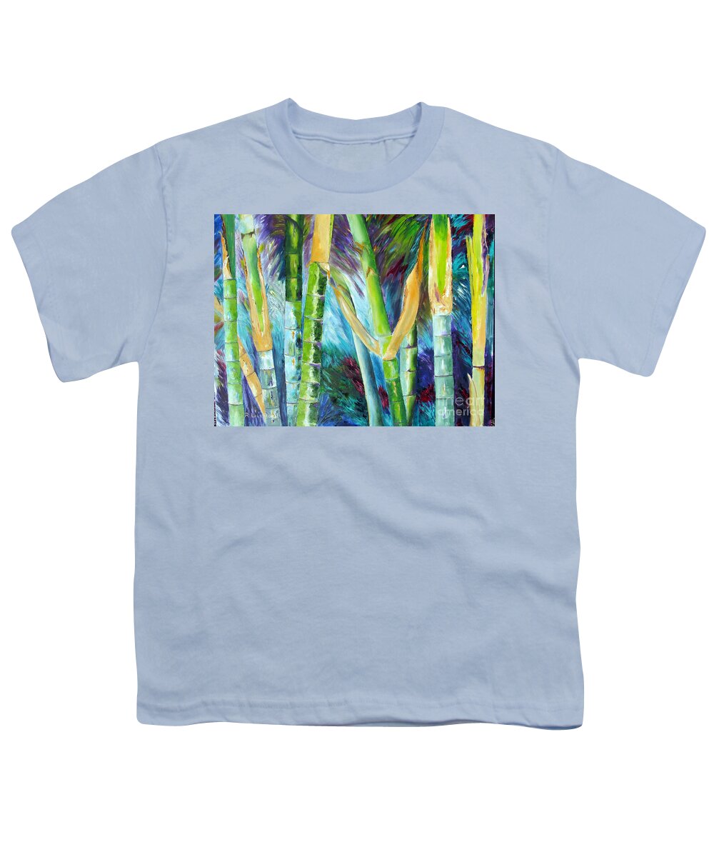 Bamboo Youth T-Shirt featuring the painting Bamboo Delight by Lisa Boyd