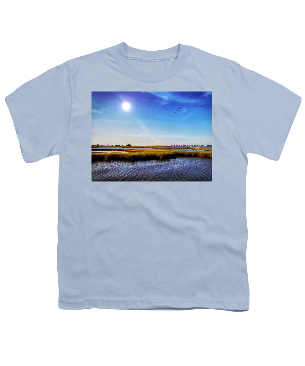 Water Youth T-Shirt featuring the photograph Bayside by Chris Montcalmo