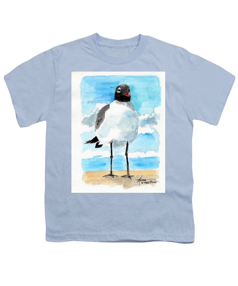 Sea Gull Youth T-Shirt featuring the painting Bird Legs by Adele Bower