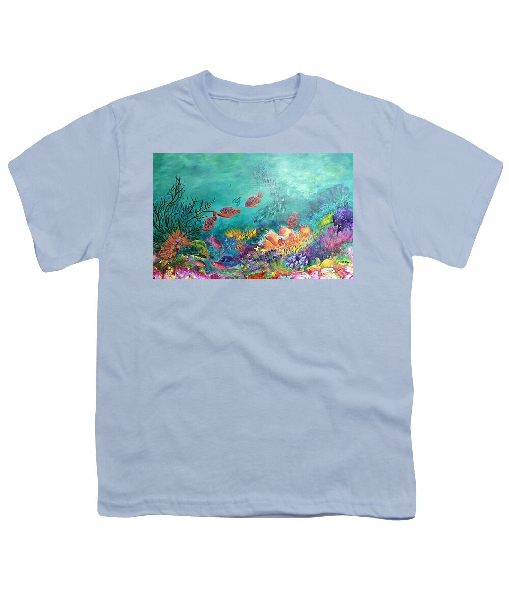 Black Coral Youth T-Shirt featuring the painting Black Coral by Lyn Olsen
