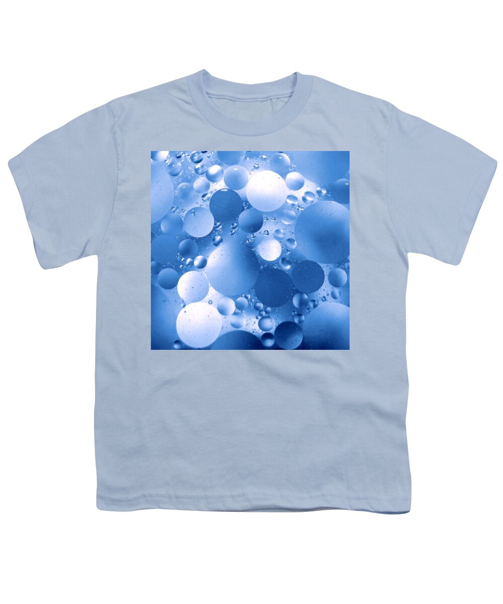 Abstract Youth T-Shirt featuring the digital art Blue Sphere Flow by Steven Robiner
