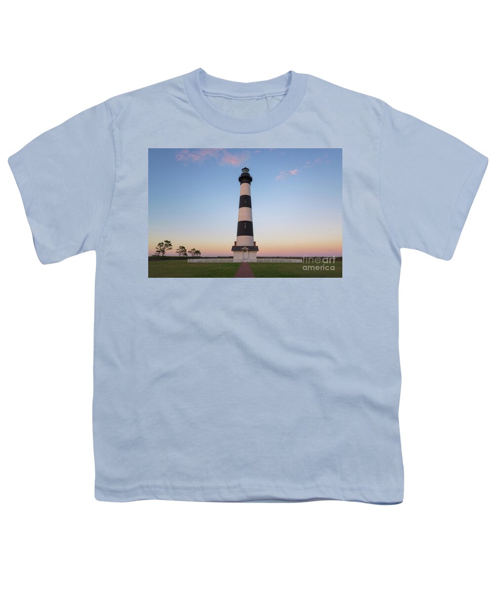 Bodie Island Lighthouse Youth T-Shirt featuring the photograph Bodie Island Lighthouse Symmetry by Michael Ver Sprill