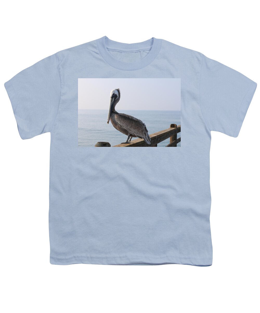 Brown Pelican Youth T-Shirt featuring the photograph Brown Pelican by Christy Pooschke