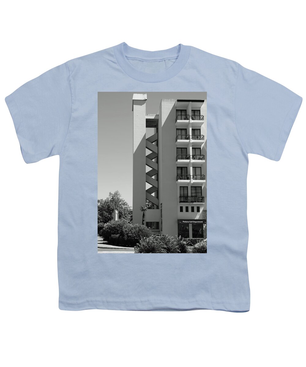 Building Youth T-Shirt featuring the photograph Building Monochrome by Jeff Townsend