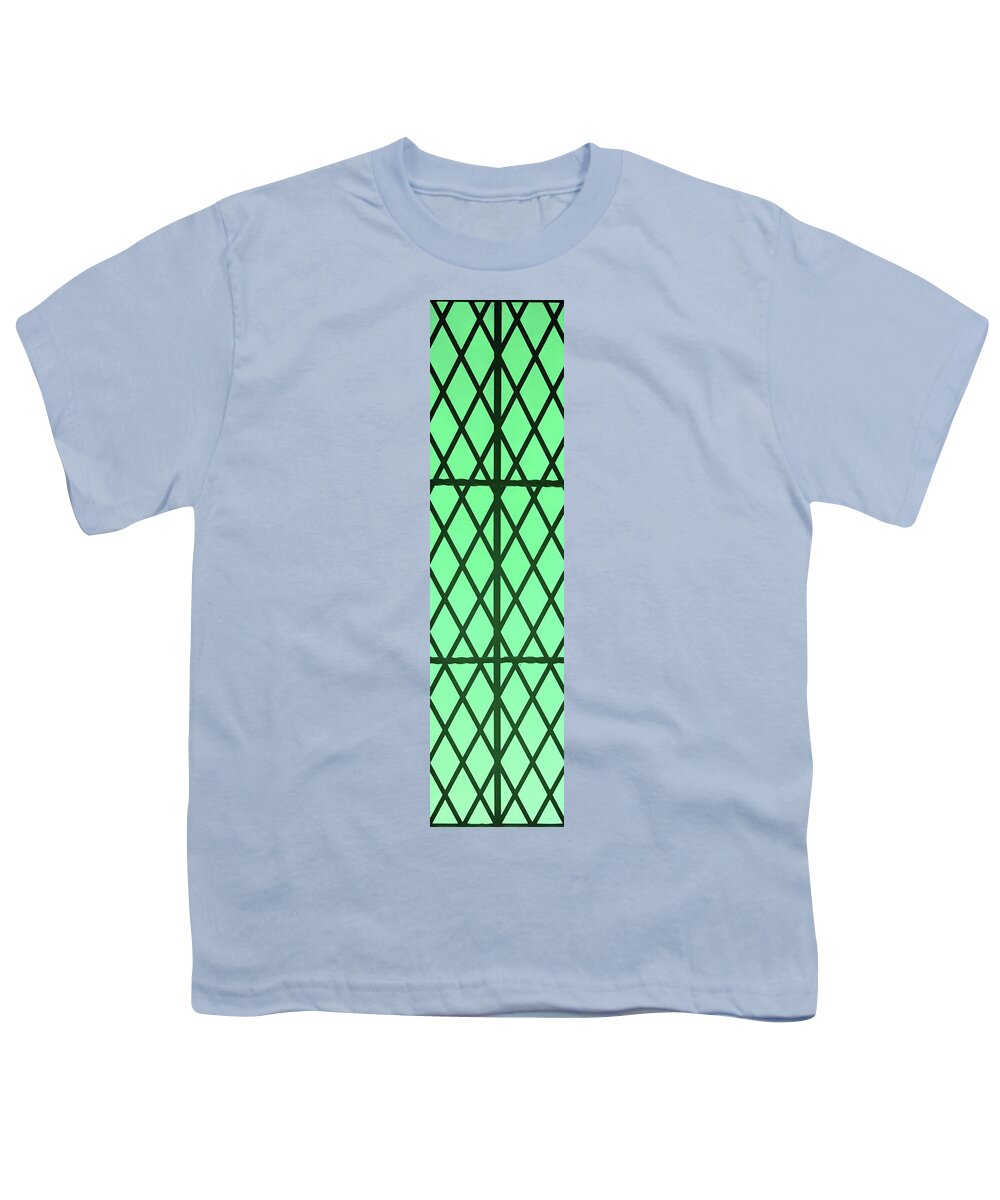 Window Youth T-Shirt featuring the photograph Castle Window Green by Aimee L Maher ALM GALLERY