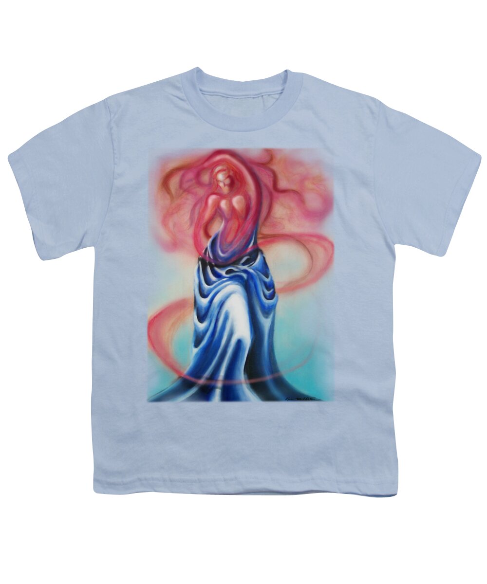 Female Youth T-Shirt featuring the painting Change by Kevin Middleton