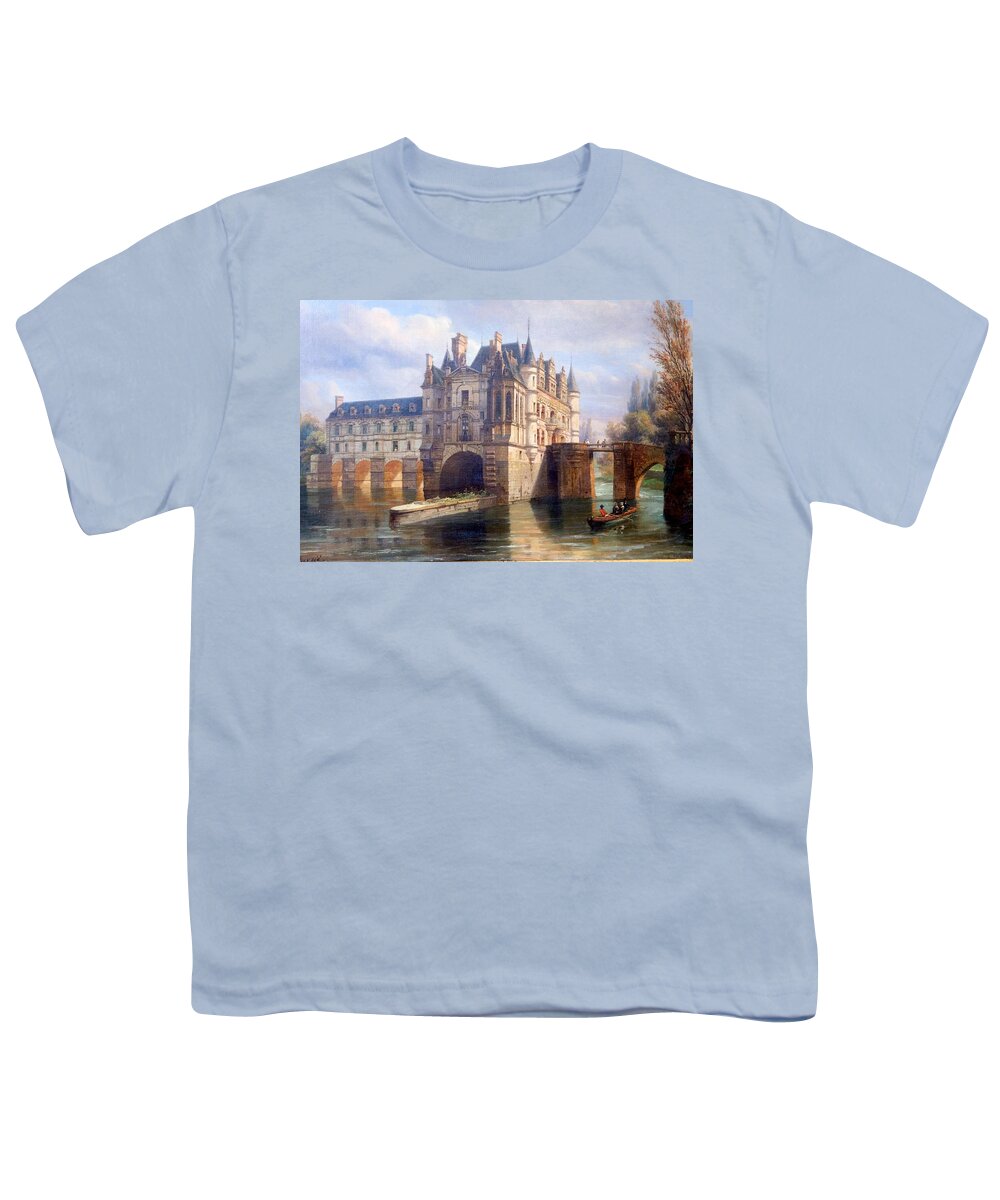 France Youth T-Shirt featuring the photograph Chenonceau Greetings by Eric Tressler