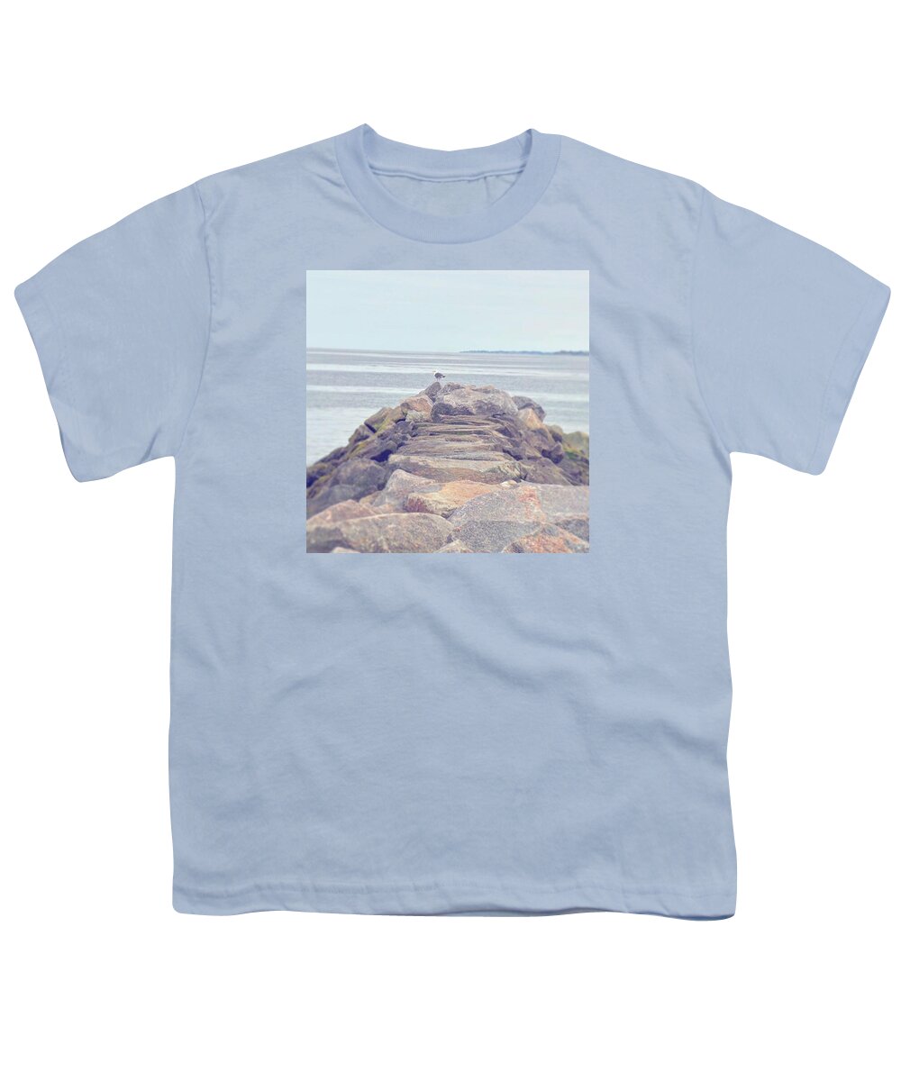 Beautiful Youth T-Shirt featuring the photograph Chillin On The Jetti by Charlie Cliques