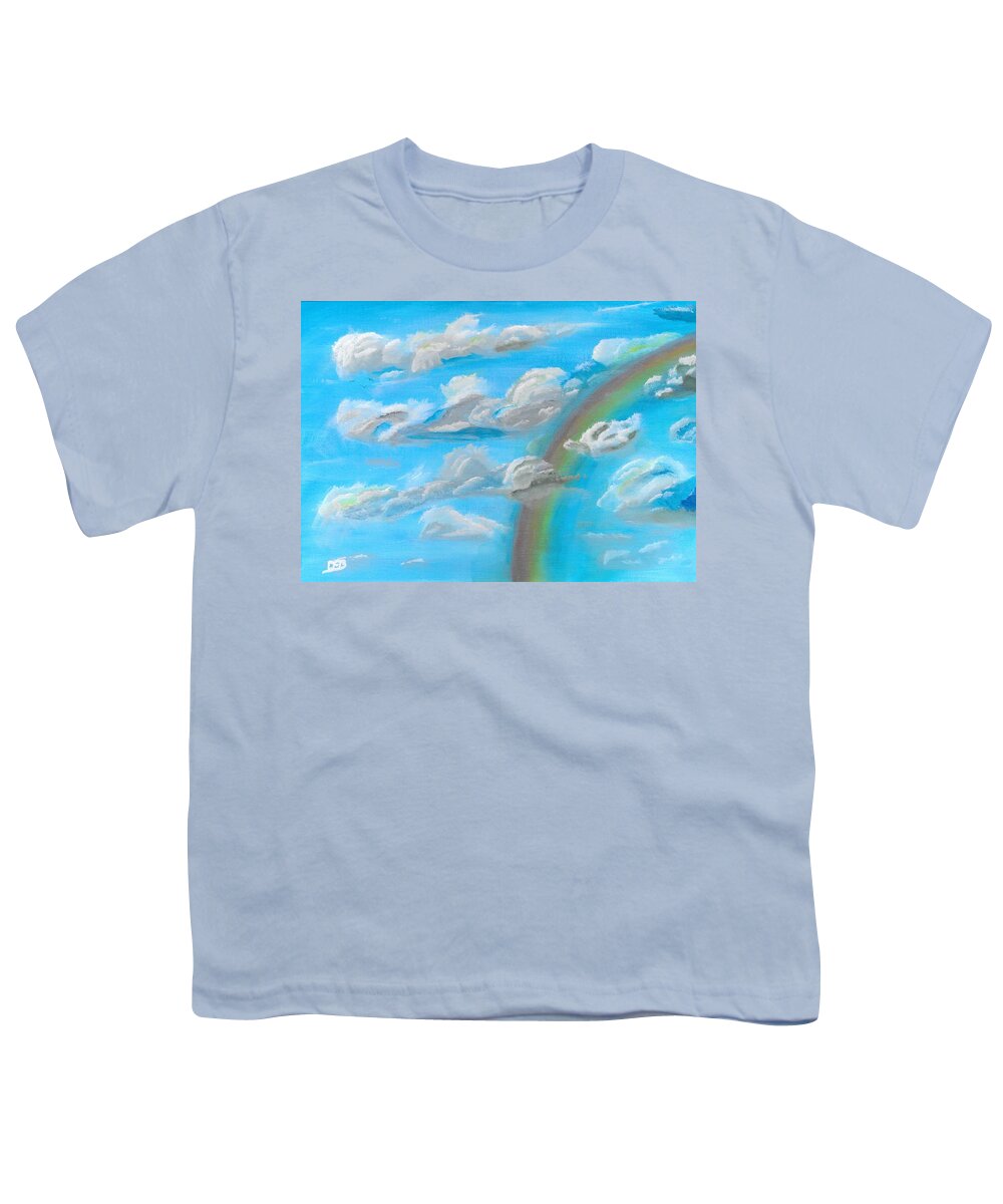 Clouds Youth T-Shirt featuring the painting Cloud Busting by David Bigelow