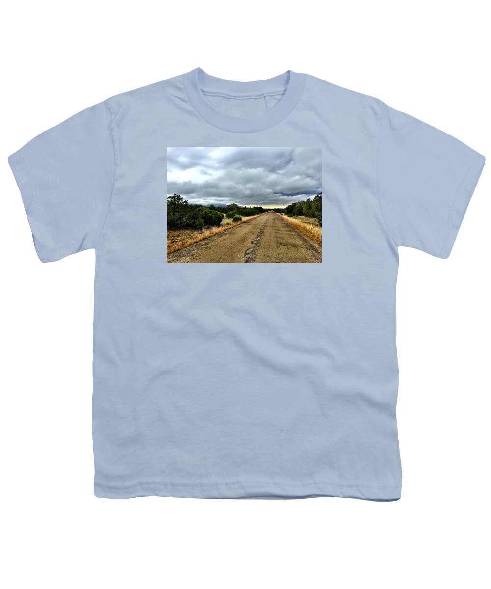 Road Youth T-Shirt featuring the photograph County Road by Brad Hodges