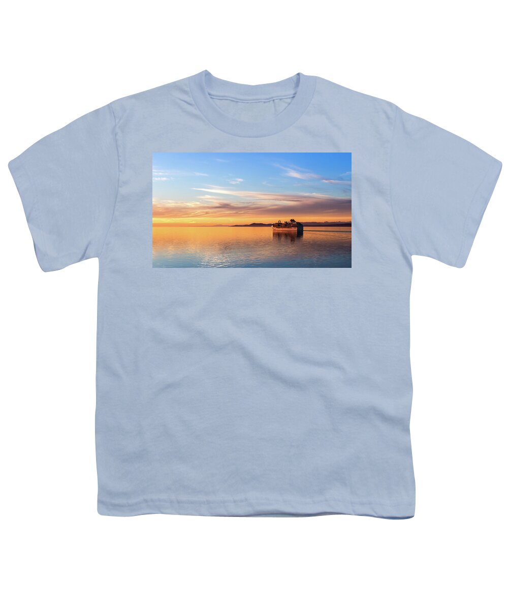 Sky Youth T-Shirt featuring the photograph Cruising into the Sunset by Ed Clark