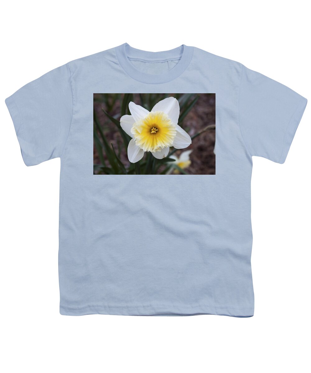 Daffodil Youth T-Shirt featuring the photograph Daffodil at Black Creek by Jeff Severson