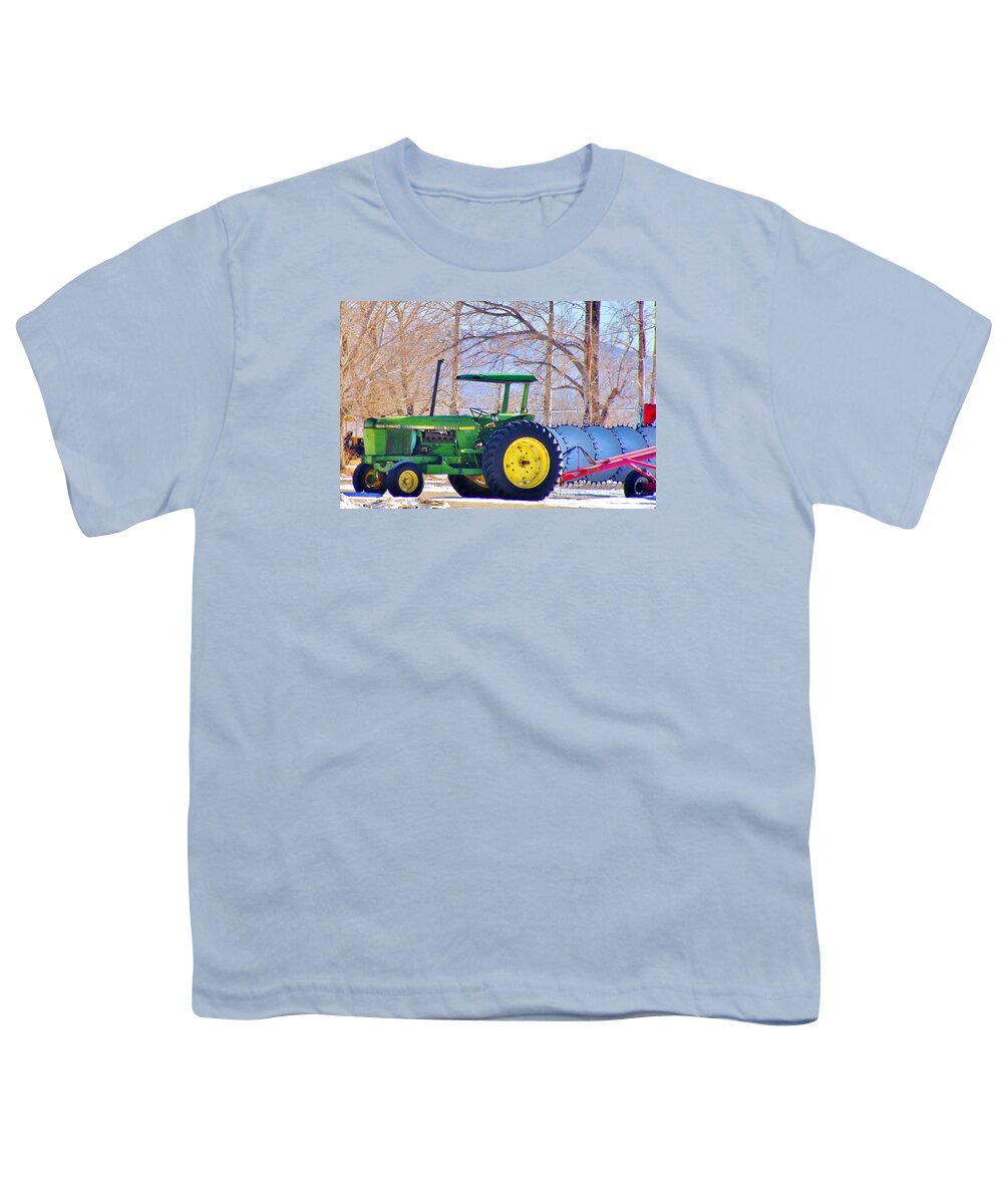 John Deere Youth T-Shirt featuring the photograph Deere by Marilyn Diaz