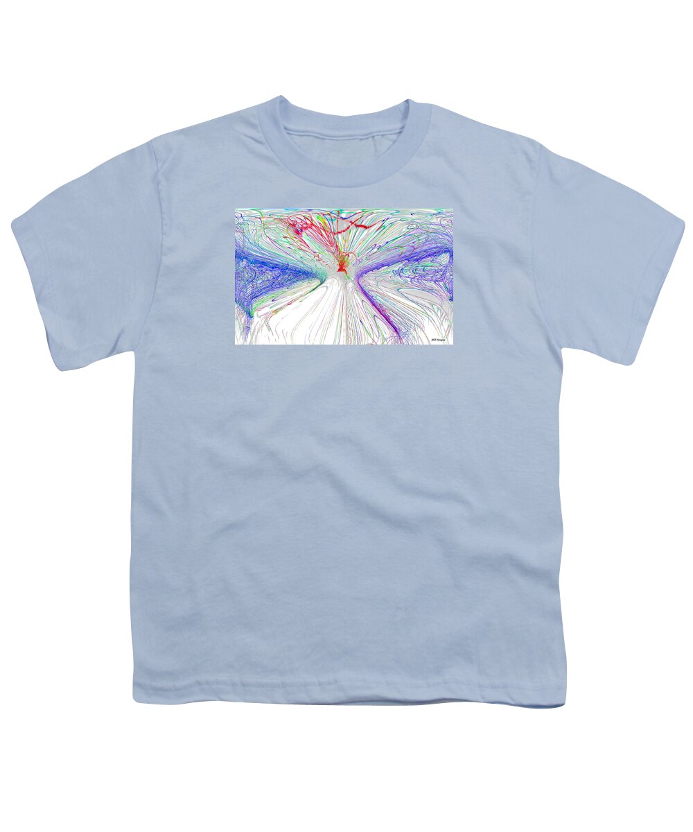 Digital Art Youth T-Shirt featuring the digital art Digital Abstract Art 33 - Signed by DB Hayes