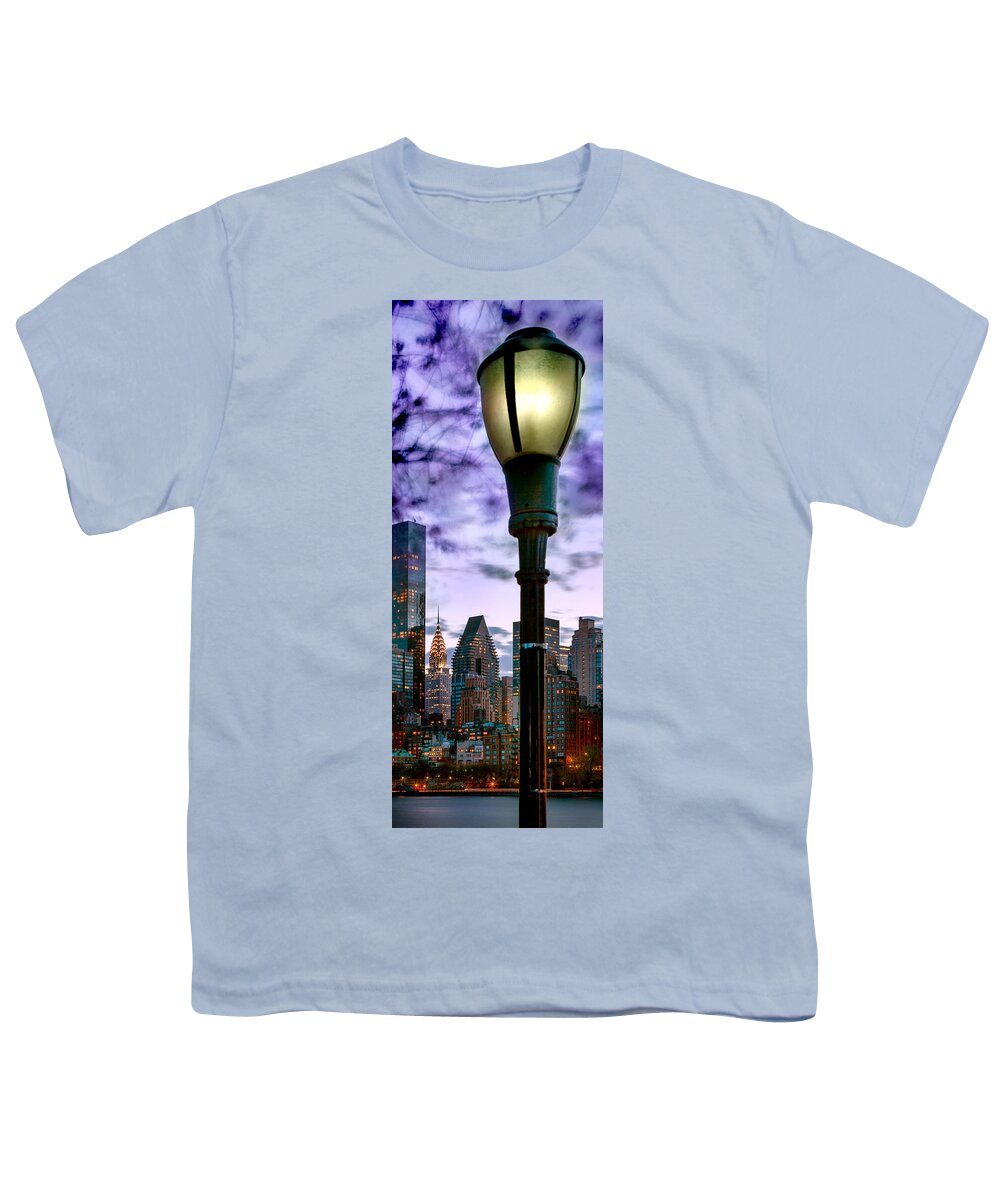 New York City Youth T-Shirt featuring the photograph Evening Glow by Az Jackson