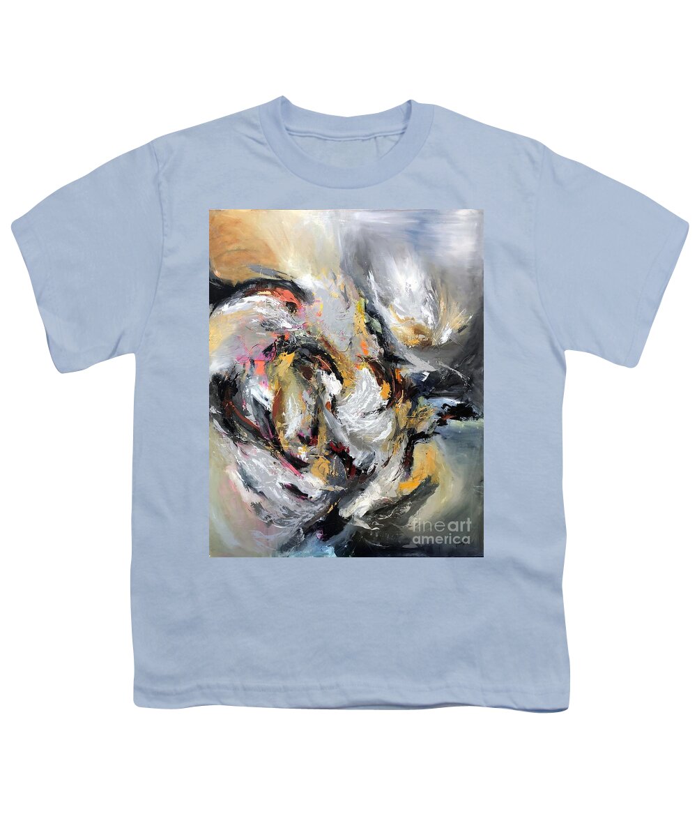 Brown Youth T-Shirt featuring the painting Exquisite by Preethi Mathialagan