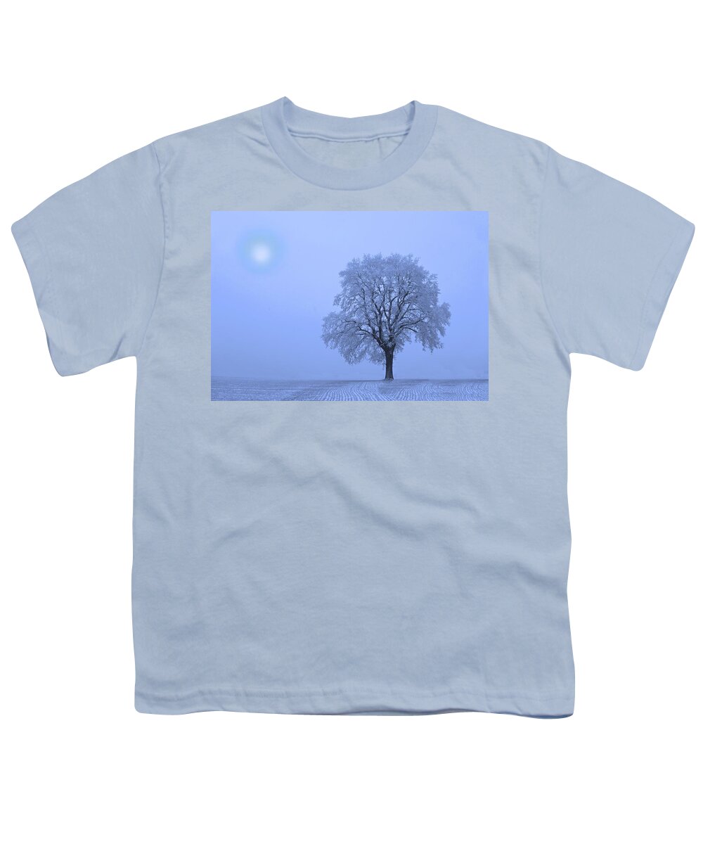 Snow Youth T-Shirt featuring the photograph First Snow by David Dehner