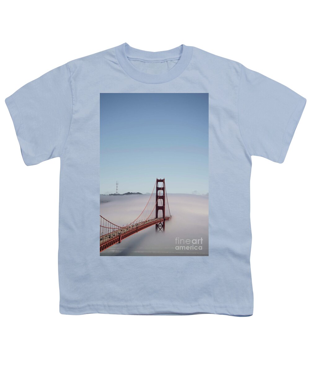 Fog Youth T-Shirt featuring the photograph Foggy Golden Gate by David Bearden