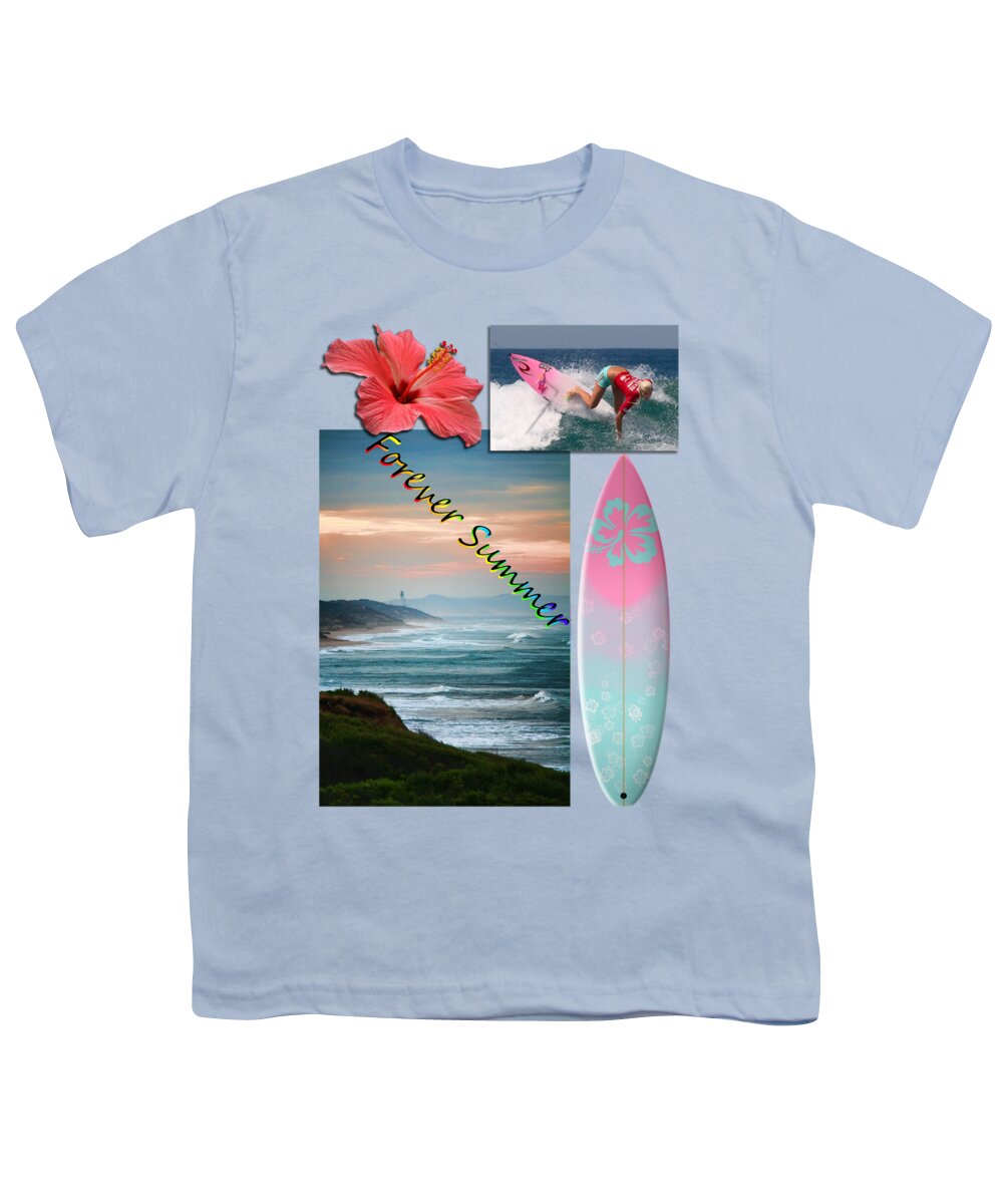 Beach Youth T-Shirt featuring the photograph Forever Summer 5 by Linda Lees