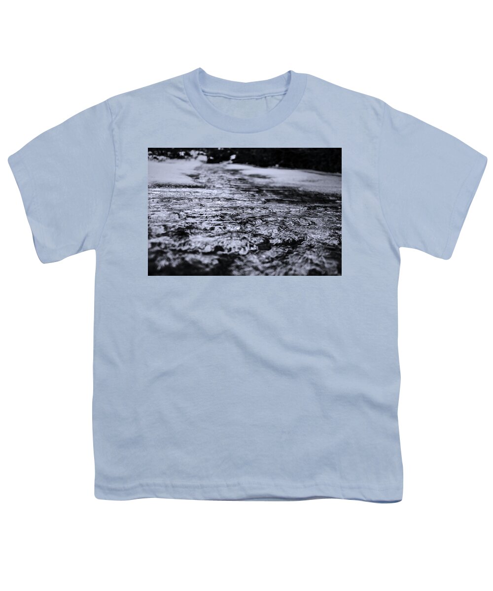 Seasonal Youth T-Shirt featuring the photograph Frozen Water Waves by Pelo Blanco Photo