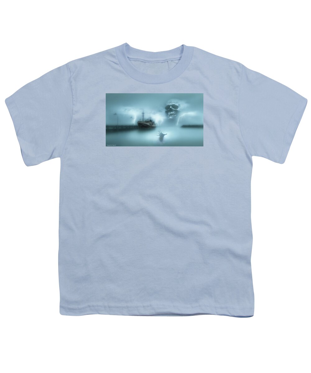 Ghost Ship Youth T-Shirt featuring the photograph Ghost ship 0002 by Kevin Chippindall