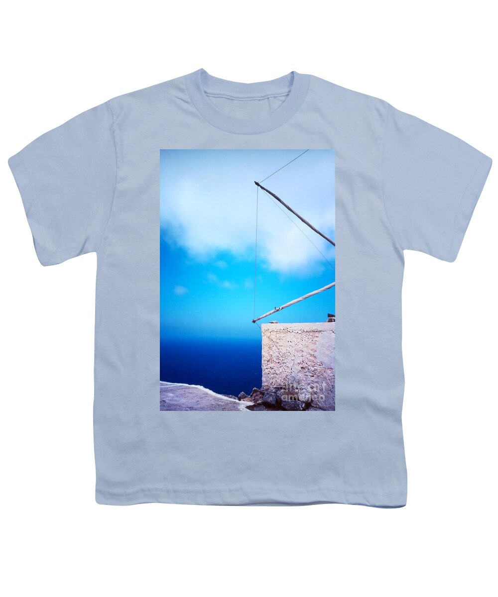 Blue Youth T-Shirt featuring the photograph Greek windmill by Silvia Ganora