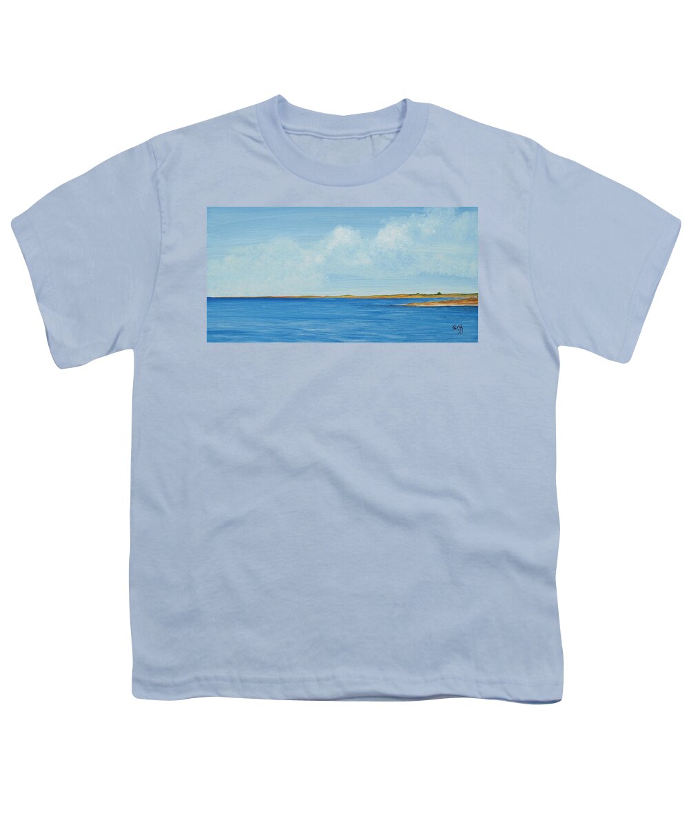 Gulf Coast Youth T-Shirt featuring the painting Gulf Impression 1 by Paul Gaj