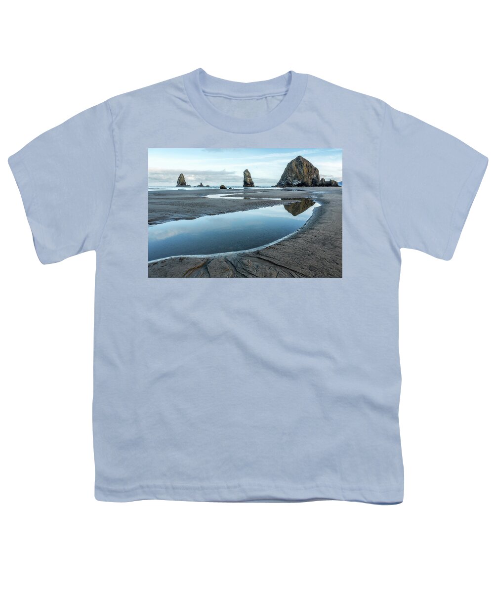 Morning Youth T-Shirt featuring the photograph Haystack and the Needles by Belinda Greb