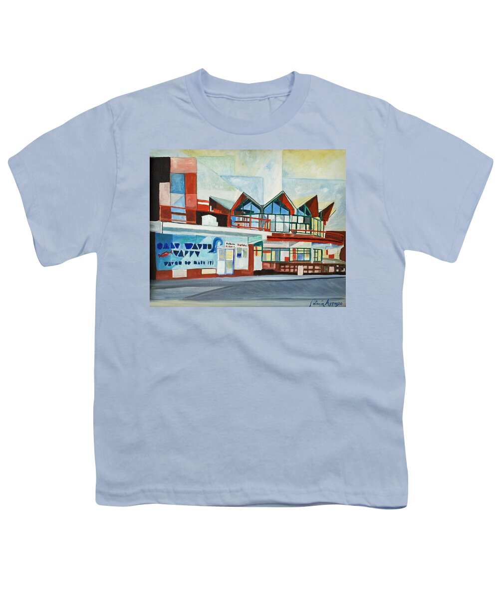 Asbury Art Youth T-Shirt featuring the painting HoJo's Abstracted by Patricia Arroyo