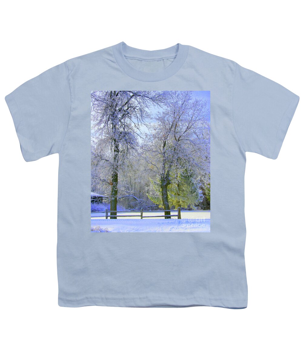 Winter Landscape Youth T-Shirt featuring the photograph Hoping for Green by Julie Lueders 