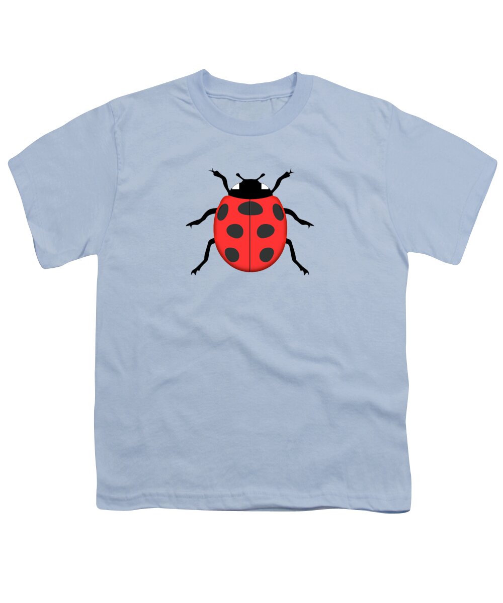 Ladybug Youth T-Shirt featuring the digital art Ladybug by Gaspar Avila