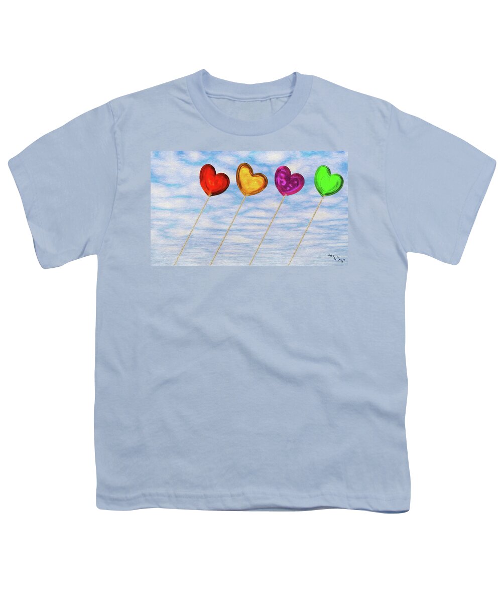 Balloon Youth T-Shirt featuring the painting Lighter than Air by Jeffrey Kolker