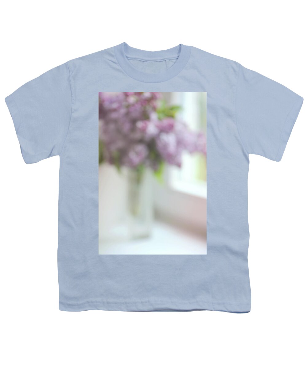 Jenny Rainbow Fine Art Photography Youth T-Shirt featuring the photograph Lilac at the Window. Impressionism by Jenny Rainbow