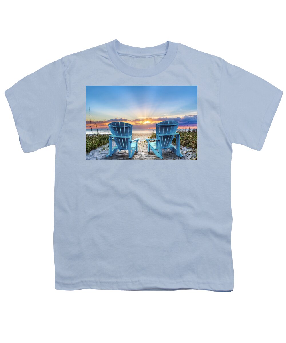 Clouds Youth T-Shirt featuring the photograph Morning Blessing Times Two by Debra and Dave Vanderlaan