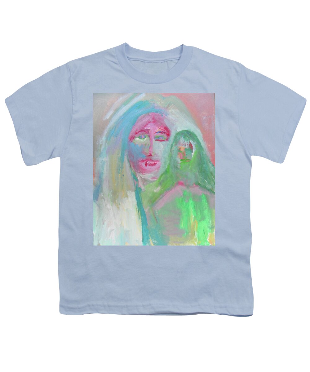 Abstract Youth T-Shirt featuring the painting Mother and Son by Judith Redman