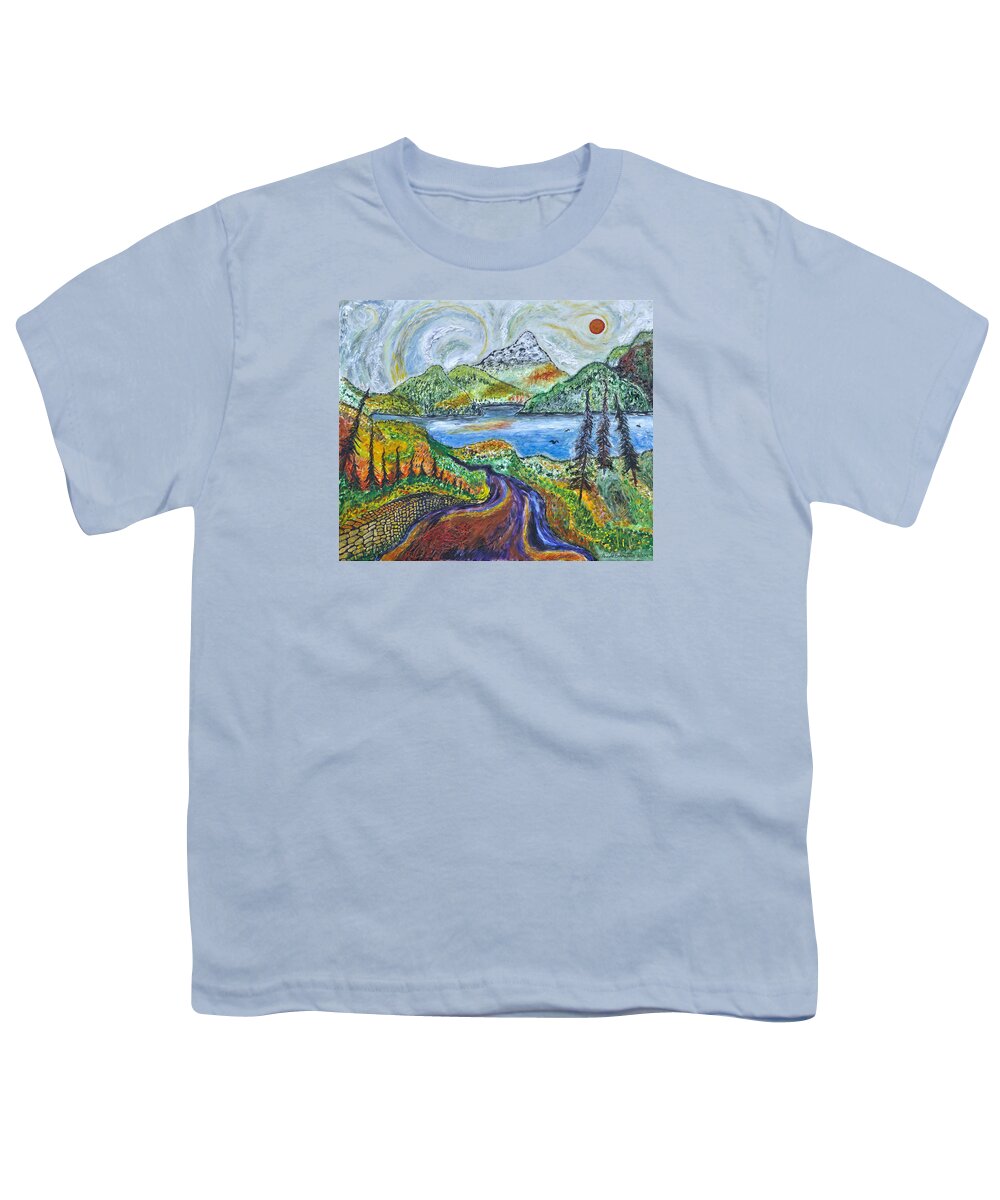 Bernstein Arnold Lake road by Youth - Mountain T-Shirt Pixels